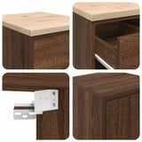 ZNTS Garage Cabinets 2 pcs Brown Oak Engineered Wood 3328338