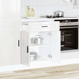 Kitchen Base Cabinet Porto High Gloss White Engineered Wood 853969
