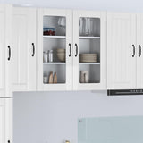 Wall Glass Cabinet LUCCA High Gloss White 80 x 31 x 80 cm 885069