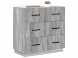Drawer Cabinet Grey Sonoma 66 x 34.5 x 87 cm Engineered Wood 895301
