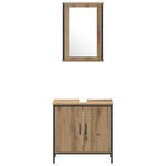 Bathroom Furniture Set with Door 4 pcs Brown 33 x 33 x 185.5 cm 3334434