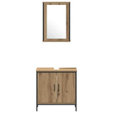 Bathroom Furniture Set with Door 4 pcs Brown 33 x 33 x 185.5 cm 3334434