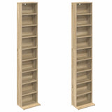 CD Cabinet 2 pcs Sonoma Oak 33 x 23.5 x 175 cm Engineered Wood 8012647