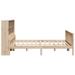 ZNTS Bookcase Bed without Mattress 180x200 cm Super King Solid Wood Pine 3322139