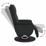 Massage Recliner Chair Black Faux Leather 42018595