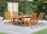 Garden Dining Set Natural Wood Solid Acacia Wood Large Expandable 3058011