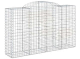 Arched Gabion Baskets 14 pcs 200x50x160/180 cm Galvanised Iron 3146395