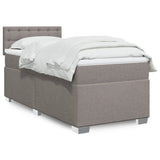 Box Spring Bed with Mattress Taupe 90x200 cm Fabric 3285789