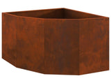 Corner Planter Rusty 60 x 60 x 50 cm Weathering steel 883667