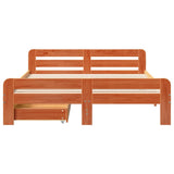 Bed frame without Mattress Wax Brown 160x200 cm Solid Wood Pine 3309034