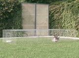 2-Panel Rabbit Cage 220x110x55 cm Galvanised Iron 171563
