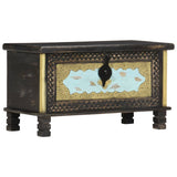 Storage Chest Black 80x40x45 cm Solid Mango Wood 286396