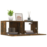 TV Cabinets 2 pcs Smoked Oak 80x30x30 cm Engineered Wood 820463