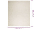Rug ZIZUR Cream 200x290 cm Jute Look Indoor and Outdoor 4010381