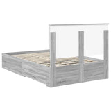 Bed Frame with Drawer Grey Sonoma 120 x 190 cm Engineered Wood 3411337