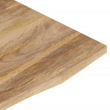 Desk Top with Curve 80x50x2.5 cm Solid Wood Rough Mango 370192