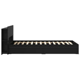 Bed Frame with Storage Black 90 x 190 cm Engineered Wood 3433539