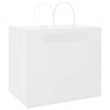 Paper Bags 250 pcs with Handles White 32x22x28 cm 4101624