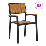 Stacking Chair 8 pcs Brown 56 x 57 x 87 cm Solid Acacia Wood 3284394
