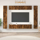 10 Piece TV Cabinet Set Smoked Oak Engineered Wood 3120248