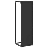Firewood Rack Black 25x25x80 cm Cold-rolled steel 864263