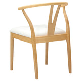 Dining Chair 2 pcs Natural and Light Solid Rubber Wood 42020419