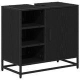 Bathroom Cabinet Black Oak 65 x 33 x 60 cm Engineered Wood 883636