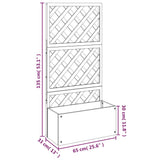 Trellis Planter Grey 65x33x135 cm WPC 362577