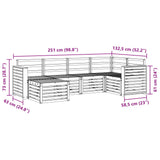 Sectional Sofa Set 6 pcs Natural Solid Acacia Wood 3375094
