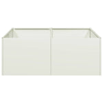 ZNTS Planter White 80x80x30 cm Steel 860802