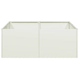 ZNTS Planter White 80x80x30 cm Steel 860802