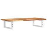 Basin Shelf Wall Mounted Steel and Solid Wood Acacia 3302720