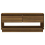 Coffee Table Brown Oak 102.5x55x44 cm Engineered Wood 812980