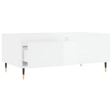ZNTS Coffee Table High Gloss White 90x50x36.5 cm Engineered Wood 830798