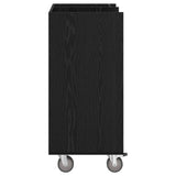 Golf Cabinet with Wheel Plain Black Oak 65 x 45 x 98 cm 899448