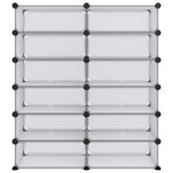 Shoe Rack Transparent 94.5x36.5x106 cm PP 340564