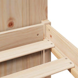 Bookcase Bed without Mattress 180x200cm Solid Wood Pine 3322287