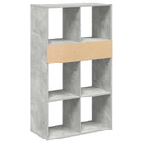 Book Cabinet Concrete Grey 66x31x112 cm Engineered Wood 860304