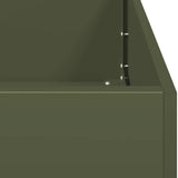 Planter Olive Green 100x100x40 cm Steel 860818