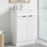 Bathroom under Sink Cabinet High Gloss White 890108
