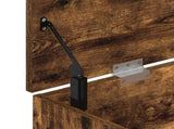 Shoe Bench Smoked Oak 102x30.5x45 cm Engineered Wood 859140