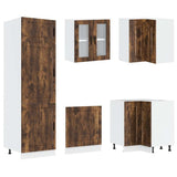 14 Piece Kitchen Cabinet Set Porto Smoked Oak Engineered Wood 3314996