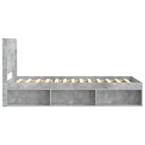 Bed Frame with Storage and Headboard Concrete Grey 100 x 200 cm 3413888