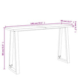 Console Table with Live Edge 140x40x80 cm Solid Wood Acacia 353297