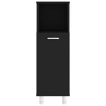 ZNTS 3 Piece Bathroom Furniture Set Black Engineered Wood 3056944
