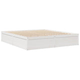 Bookcase Bed without Mattress White 180x200cm Solid Wood Pine 3324452