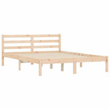 Bed Frame Natural 208.5 x 157.5 x 69.5 cm Solid Pine Wood 900320