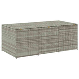 Garden Storage Box Poly Rattan 180x90x70 cm Grey 46479