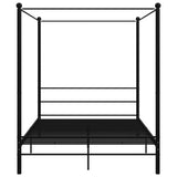 Bed Frame Black Powder-coated metal Double Durable Bed Frame 325063