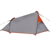 Camping Tent Tunnel 2-Person Grey and Orange Waterproof 94614